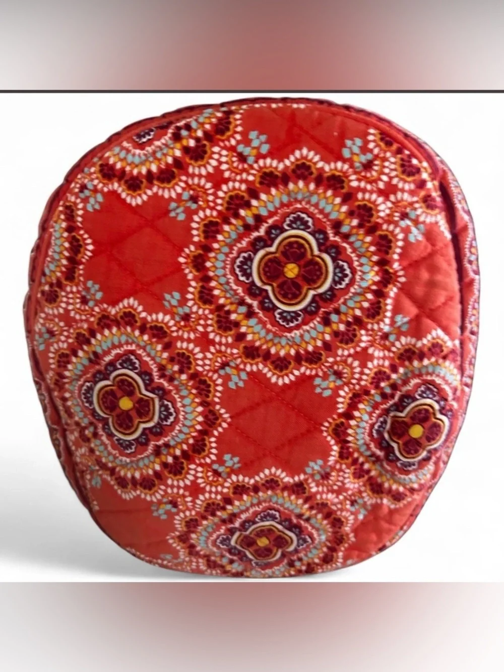 Vera Bradley Circular Cosmetic Travel Red Case